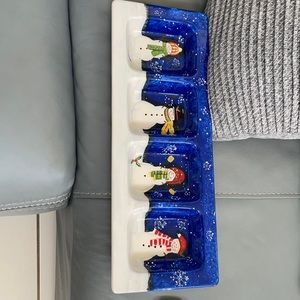 Holiday serving tray by StoneLite. 4 sections great addition for  holiday table.